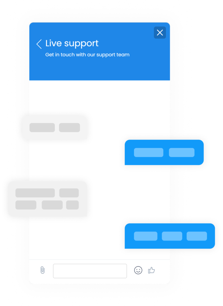 in-app live chat widget